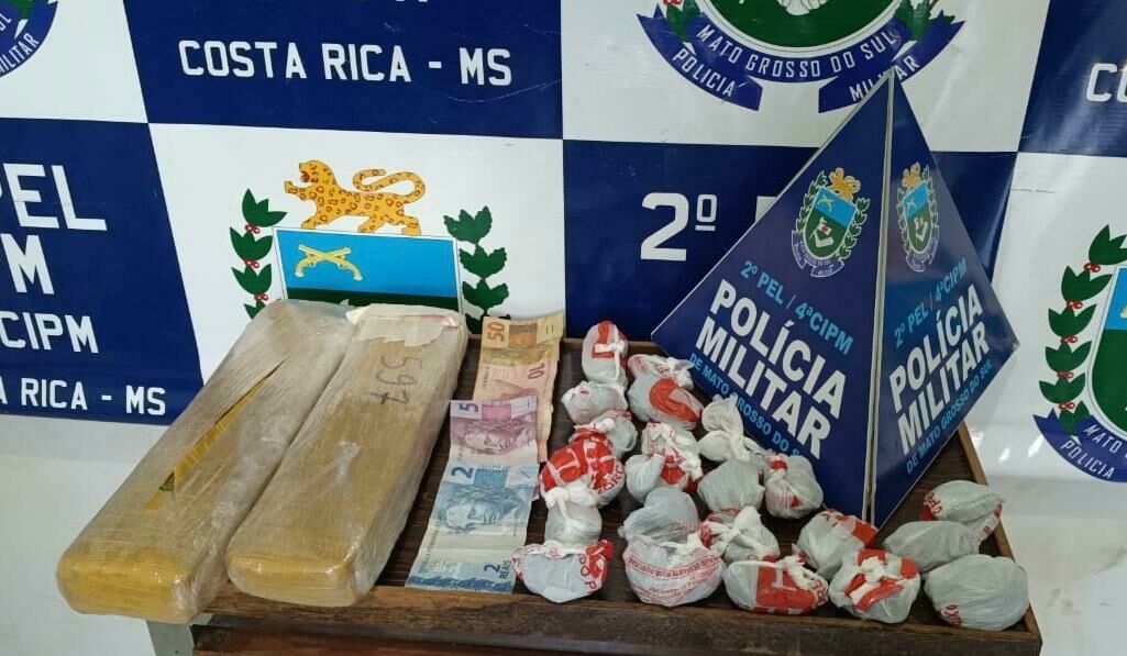 Imagem de compartilhamento para o artigo Casal de 66 e 56 anos é preso por tráfico de drogas após denúncia em Costa Rica da MS Todo dia